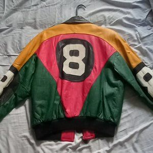 Authentic 90s vintage 8-Ball Michael Hoban Leather Jacket